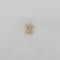 Macro view of gold-plated letter Z pendant with micro-pave cubic zirconia stones - Letter Z Pendant