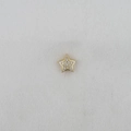 Detail of star-shaped golden charm with pavé-set white cubic zirconia stones - Star Pendant