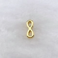 Détail macro d'un pendentif symbole infini doré poli pour bracelets bijoux DIY - Style Symbole de l'Infini (266 Modèles) / Or