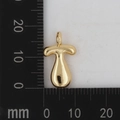 18K vergoldeter Buchstaben-Anhänger T mit Maßstab zur Größenbestimmung - Buchstabe T