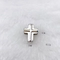 Silver cross pendant charm for DIY jewelry 16.5x13mm polished stainless steel accessory - Polished Cross Style (Style 253) / Silver
