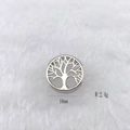 Pendentif arbre de vie argenté pour bracelet DIY, diamètre 16mm et poids 2.4g - Style Arbre de Vie (255 Modèles) / Argent