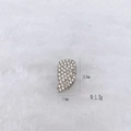 Pendentif aile avec oxydes de zirconium blancs en finition argent, 13,8mm sur 7,8mm - Style Pavé d'Ailes (263 Modèles) / Argent