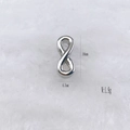 Pendentif symbole infini en argent pour bracelets DIY 16mm x 6,5mm accessoire métal - Style Symbole de l'Infini (265 Styles) / Argent