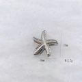 Pendentif étoile de mer argenté avec texture pointillée pour bracelets 16mm x 17mm - Style Étoile de Mer à Texture Granulée (267 Modèles) / Argent