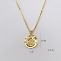 Golden box chain necklace featuring a nautilus snail shell pendant with spiral texture - Spiral Shell Style (#11) / Necklace