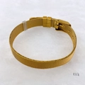 Bracelet réglable en maille dorée avec boucle à aiguille et breloque étoile 14,5g - Styles de bracelets de montre en maille tressée / Or