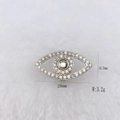 Silver evil eye charm accessory with cubic zirconia pave and detailed size measurements - Silver Evil Eye (Style 131)