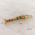 Tropical fish pendant in colorful enamel and gold finish for DIY jewelry necklaces - 49mmx11mm / Tropical Fish Style A (250726130350)