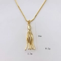 Collana con ciondolo a polpo dorato con dimensioni 36mm x 11,7mm e dettagli di peso 2g - Stile Polpo Grande (#20)