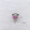 Girl charm with colorful cubic zirconia for stainless steel strap DIY bracelet - Silver-Tone Colorful Girls' Styles (221 Styles)