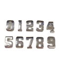 Poliertes Silber-Metall 0-9 Nummern-Anhänger-Set für DIY Sport-Schmuckherstellung - Einzelne Ziffer (Nummer 7) / Silber