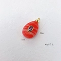 Waterdrop red stone pendant with purple zircon inlay and gold buckle for women - Rhodochrosite Turquoise