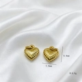 18K gold plated heart charms with shell texture, 8.8mm jewelry accessories - Heart-shaped Sunburst Style (Style B) / Pendant Only (Without Chain)