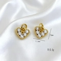 18K gold plated heart charms with sparkling cubic zirconia stones and 7mm size parameters - Zirconia Heart Shaped Style G / Pendant Only (Without Chain)