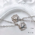 Macro shot of 11mm silver sun relief pendant for DIY necklace with vintage engraving - Classical Portrait Relief Style (Style C) / Pendant Only (No Chain) / Silver