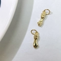 Polished gold Figa hand charms with closed jump rings for DIY jewelry making and crafts - Pendant Only (Without Chain)-Figa Sign/Fist (Style J) / Gold
