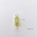 Groene kristallen cilinder hanger met gouden sluiting van 19,1 mm bij 7 mm groot - Groene Agaat Cilindrische Stijl (#5 Green Agate)