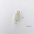 Gepolijste cilinder hanger van groene natuursteen met gouden metalen sluiting, 19,2 mm - Groene Heuvel Jade Cilindrische Stijl (#7 Green Hill Jade)