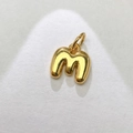Colgante letra M de cobre bañado en oro pulido para collares o pulseras personalizadas - Letra M Dorada / Colgante Solo (Sin Cadena)