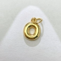 Colgante letra O de cobre chapado en oro pulido para collares y pulseras de moda - Letra O Dorada / Colgante Solo (Sin Cadena)