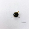 Gefacetteerde zwarte natuursteen hart hanger met goudkleurig oogje, maat 15,8x10,3 mm - Gouden Obsidiaan Gefacetteerde Stijl (#15 Gold Obsidian)