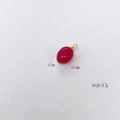 Ovale rode hanger met gouden oogje, 6,2x13,3mm voor sieraden maken - Rode Edelsteen Ovale Stijl (#29 Red Gem)