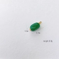 Ovale groene edelsteen hanger met gouden kapjes, 14,7mm voor het maken van DIY sieraden - Groene Aventurijn Ovale Stijl (#30 Green Aventurine)
