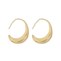Minimalistische C-vormige gouden messing oorringen met elegante matte afwerking - Goud Kleine Oorbellen (ER-307J-1)