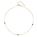 Collar minimalista de cuentas blancas y piedra natural chapado en oro de 18 quilates - Collar de Cuentas de Semilla Crema (XL-523J-1)