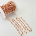 DIY rose gold zircon chain with 4mm round clear stones for jewelry making accessories - Rose Gold Chain 4mm