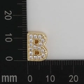 Goldener Zirkonia Buchstabe B Anhänger 12mm für die DIY Schmuckherstellung geeignet - Buchstabe B