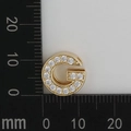 Golden micro-pave white zircon letter G charm pendant 12mm accessory for jewelry DIY - Letter G