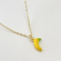 Collier doré avec pendentif banane 3D mignon pour un style de bijou aux fruits d'été - Style Banane (R)