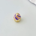 Ciondolo cuore supereroe in smalto rosa e viola in lega dorata per gioielli DIY - Stile P Personaggio con Maschera