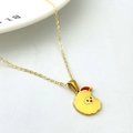 Gouden kerstman emaille hanger ketting met feestelijke rode en witte details - Letter D