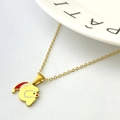 Collana Babbo Natale di Natale in finitura dorata per gioielli festivi - Lettera G