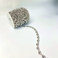 Silver alloy heart-shaped chain links for DIY jewelry making on a large white spool - Large / Silver