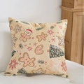 Weihnachtskissen mit Lebkuchenmann- und Baum-Jacquard auf beigem Stoffbezug - Jacquard Goldfaden Lebkuchenmann / 60x60 Nur Kissenbezug