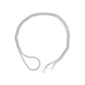 Collana a catena serpente in acciaio al titanio con fiocco argento e trama liscia - Stile Argento a Doppio Strato / Argento