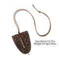 Custodia per occhiali in pelle leopardata con tracolla regolabile e clip in metallo - Stile Collana Lunga / Leopardo Classico