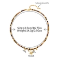 Maillard tiger eye stone beaded stainless steel necklace with golden star pendant - Star Pendant Necklace