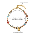 Tigerauge Perlenarmband mit goldener Schließe und elegantem Tropfenanhänger Details - Tigerauge Armband