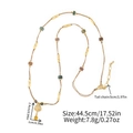 Collana etnica fatta a mano con perle in pietra naturale e ciondolo a forma di goccia - Stile Pietra Naturale (XL-1263DY01-1) / 44.5cm