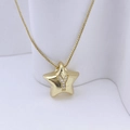 Goldene Stern-Halskette mit Y-Buchstaben-Anhänger und Zirkon-Inlay für Damen - Gold Y
