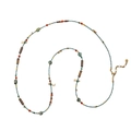 Collana retrò fatta a mano in pietra naturale con ciondoli stella e luna celesti - Stile Pietra Naturale (XL1446CY)