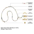 Collana bohémien fatta a mano con perle turchesi e lunghezza regolabile di 74cm - Stile in Perline di Pietra Naturale (XL-1448CY-1) / 74cm