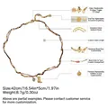 Collana etnica fatta a mano con perline, cordino marrone e ciondolo stivale d'oro - Stile Stivali in Perle Artificiali (XL-1458CY-2) / 42cm