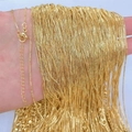 Adjustable 18k gold plated box chain necklace with lobster clasp and extension link - Box Chain / Gold
