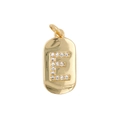 Pendente ovale minimalista in oro con lettera E e decorazione in zirconi - Lettera E